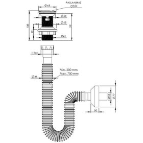 Resim Monavit Çelik Kapaklı Klik Klack Lavabo Süzgeci Ve 32 Sifon Beyaz 