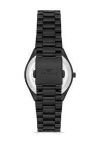 Resim Ferro F11386a-g Quartz Çelik Siyah 40 Mm Erkek Kol Saati Siyah 