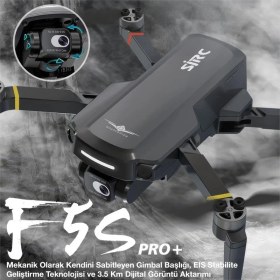 Resim Sjrc F5S Pro+ Plus Combo 4K Kameralı Drone Seti +2batarya+3.5km Menzil+30 Dakika Uçuş Süresi+Çanta+Eıs Gimbal+Takip Modu 