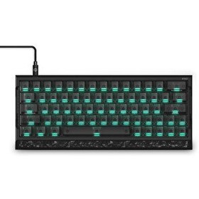 Resim iQunix EV63 Dark Side RS %60 Magnetic X Pro Manyetik Switch 8K Hz Hall Effect Hotswap RGB İngilizce Mekanik Gaming Klavye 