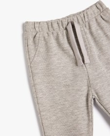 Resim Koton Basic Jogger Eşofman Altı Beli Lastikli Gri 5wmb40029tk Gri 