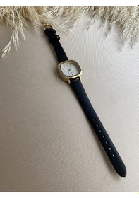 Resim Rub184 25 Mm Rubsey Retro Minimal Vintage Deri Kordon Kadın Kol Saati Siyah 