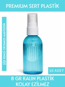 Resim Sizeuyduk Okyanus Mavisi Rengi Boş Plastik Şişe 10 Adet 50 ML Kolonya Söz Nişan Düğün Nikah DNZ21MaviSprey 