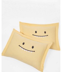 Resim 2li Yastık Kılıfı Oxf. Lububu Sarı Siyah 