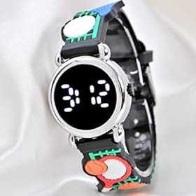 Resim Çocuk Kol Saati Tenis Raket Desenli (04-09 Yaş) Led Ekran Silikon Kordon ST-304154 