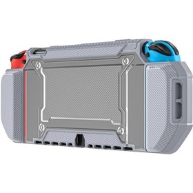 Resim Jzcat For Nintendo Switch Oled Kılıf Hepsi Bir Arada Düşmeye Karşı Koruma Kılıfı - Gri 