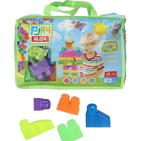 Resim Play Blox 2939 Neon Renkler Mega Blok Seti 83 Parça Yeşil Çantalı 