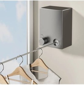 Resim Teleskopik Çamaşır Kurutma Askısı, Pratik Geri Çekilebilir Çamaşı Renkli 