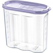 Resim LeoShop 2 Kapaklı Ölçekli Erzak Kuru Gıda Saklama Kutusu Kabı - 1 