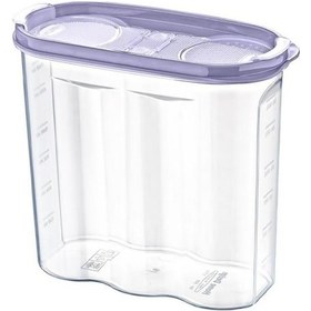 Resim LeoShop 2 Kapaklı Ölçekli Erzak Kuru Gıda Saklama Kutusu Kabı - 1 