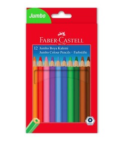 Resim Faber-Castell Kuru Boya Jumbo Tam Boy 12 Renk 5171 95100 