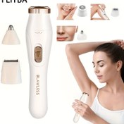 Resim FEIYBA 3-in-1 Kadın Elektrikli Tıraş Makinesi ve Saç Çıkarıcı, Özel Alanlar, Kaşlar, Burun, Yüz, Bacaklar ve Koltuk Altı için Uygun - Taşınabilir Bikini Trimmer - Şarj Edilebilir Kablosuz - Nazik ve Etkili Saç Çıkarma 