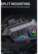 Resim Y10 Kask Kulaklık Bluetooth Motosiklet Kulaklık 5,3 Bluetooth Intercom Motorsiklet Kulaklık 