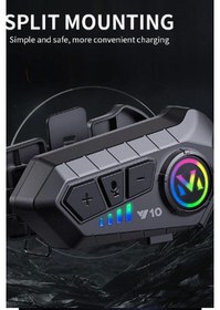 Resim Y10 Kask Kulaklık Bluetooth Motosiklet Kulaklık 5,3 Bluetooth Intercom Motorsiklet Kulaklık 