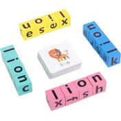 Resim Ahşap Alfabe Yapı Blokları - Gençler için Eğitici Yazım & Kelime Bulmaca Oyunu, Mükemmel Noel veya Doğum Günü Hediyesi 