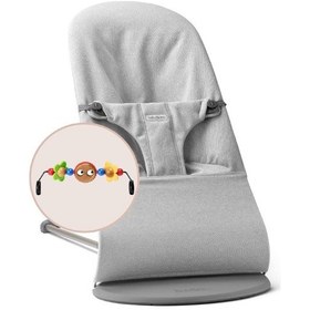 Resim Babybjörn Balance Bliss Ana Kucağı Woven Melange Oyuncaklı / Light Grey 