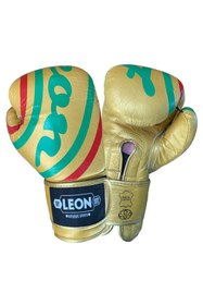 Resim By Leon 1982 Leon Curved Deri Kick Boks Ve Muay Thai Eldiveni Altın 