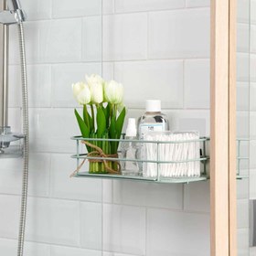 Resim Teknotel Kancalı Banyo Duş Rafı - Mint 