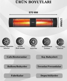 Resim Hottable Supreme 3000 W Infrared Dış Ortam Isıtıcı 