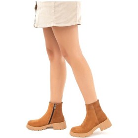 Resim Tamer Tanca Kadın Hakiki Deri Taba Süet Casual Bot 33 58001 Bn Bot Sk22/23 Taba Suet Taba 