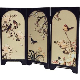 Resim Suntek Mini Katlanır Paravan El Sanatları 3 Panel Ayırıcı 10cmx22cm 