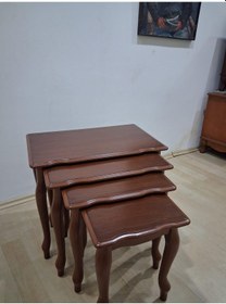 Resim Bengi Ankara Mobilya Zigon Sehpa Lükens Eko Ht 90578 Kayın Aslan Ayak Ceviz El Yapım Ceviz 