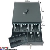 Resim Saypos PS75 Para Çekmecesi 7 Banknotlu Yazarkasa Pos Bağlantılı ve Anahtardan Açılır 40.5x42x11 CM 