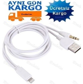 Resim Lightning Usb Kablosu 5024P Aux Kulaklık 