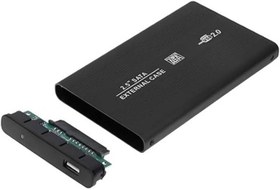 Resim PM-34265 Harici 2.5” SATA Harddisk Kutusu | USB 2.0 Type-A | Parmak Okuyuculu | Tek Tuş Yedekleme | Alüminyum Kasa Siyah 