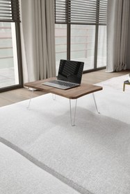 Resim Genel Markalar Taşınabilir Katlanır Yatak Koltuk Üstü Hasta Servis Masası Laptop Bilgisayar Çalışma Sehpası - Ceviz 