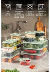 Resim Vienev 19'lu Buzdolabı Dondurucu Organizer + Saklama Kabı Mint 12 x 350 ml 4 x 1.75 L 2 x 1.65 L 1 x 3.5 L 