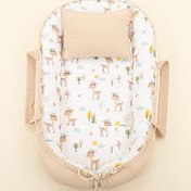 Resim Babynest ve Yastık- Çift Taraflı - Kumsal Beji Muslin - Ceylan 