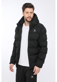 Resim Lumberjack Nolan Coat Erkek Şişme Mont Parka Siyah v15 