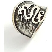 Resim Ejderha Figürlü Gümüş Tasarım Erkek Yüzük 20 