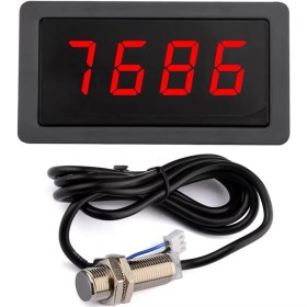Resim Quartz Realm 9999RPM Takometre Dijital LED Sayma Metre Dc 8-24V Gösterge Metre ile Npn 5V Salon Mıknatıs Sensör Anahtarı (Yurt Dışından) 