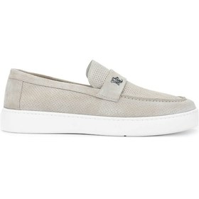 Resim Tamer Tanca Erkek Hakiki Deri Bej Loafer Ayakkabı 1100 B349-18 Erk Ayk Y25 Kum Suet Kum 