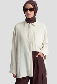 Resim Armine Cepli Basic Gömlek 25KD4003 Kum 