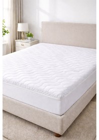 Resim Özdilek Alez Mikro Kapitone Sıvı Geçirmez Yatak Koruyucu Fitted 160 200 Beyaz 