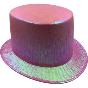 Resim Pembe Lüks Helogramlı Sihirbaz Şapka 28x15 Cm 