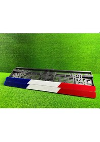 Resim Fransa Renkleri 3d Kabrtmalı Pleksi Araba Plakalığı 1 Takım 