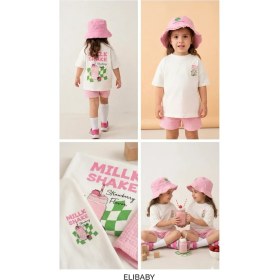 Resim Elibaby Pamuklu Oversize Baskılı Tişört (Kırık Beyaz) 