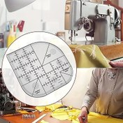 Resim Çok Fonksiyonlu Köşe Cetveli, Akrilik Kaymaz Yorgan Cetveli, Yuvarlak Şablon Cetveli, DIY Dikiş Patchwork Cetveli. 