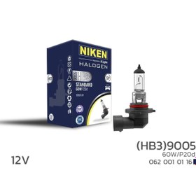 Resim Universal Niken 12V 9005 (HB3) 60W Halojen Ampul P20D 