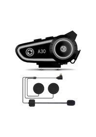Resim Miaxtreme A30 2x Eşleşmeli Intercom Motor Kurye Kask Bluetooth Kulaklık 