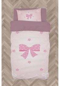 Resim Mekta Home Bebek Ve Çocuk Odası Pembe Kurdele Ve Yıldız Desenli Nevresim Takımı 