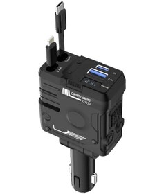 Resim Acl Acc-02 66w Starlight Araç Şarj Cihazı 4in1 Arada Kablo Geri Çekilebilir Type-c Lightning U 