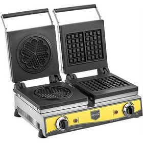 Resim Remta Çiftli Kare + Çiçek Model 16 Çap Waffle Makinası Elektrikli 