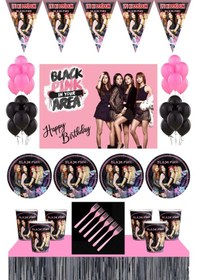 Resim Blackpink Doğum Günü 16 Kişilik Afişli Blackpink Parti Malzemeler N11.1052 