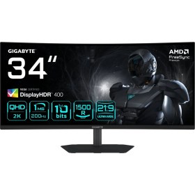 Resim Gigabyte Gıgabyte G34WQC2 34″ 200Hz 1ms Wqhd Curved Va 1500R Gaming (Oyuncu) Monitör 