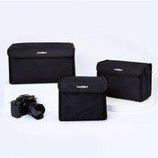 Resim Cwatcun H80 Büyük Kapasiteli Katlanabilir İç Kamera Çantası Fotoğraf Lens Çantası, Boyut: 30 X 19 X 15cm M Siyah Diğer 